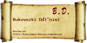 Bukovszki Dániel névjegykártya